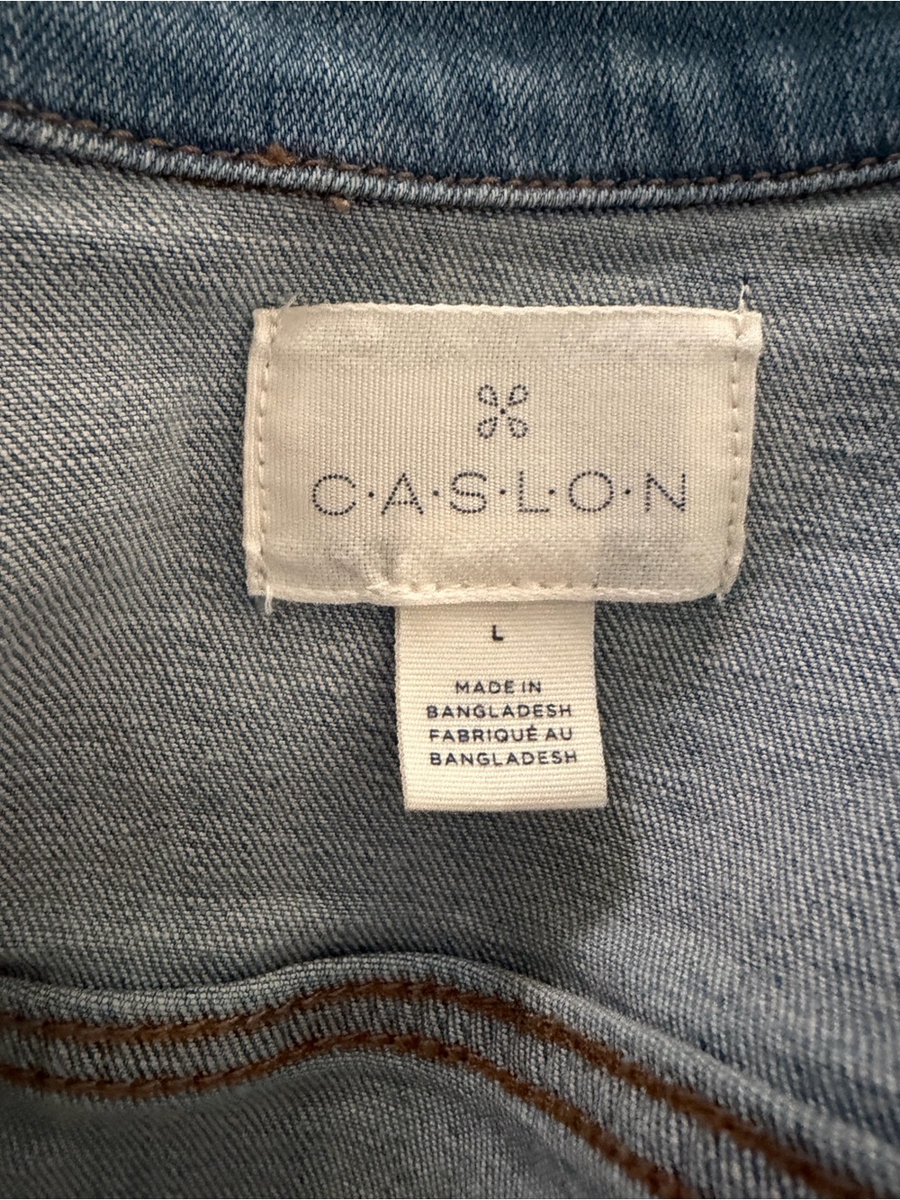 Caslon Light Wash Relaxed Fit Denim Jacket - Light Blue - Picture 4 of 4